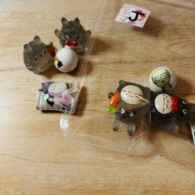 J- Totoro Figure &amp; bead mix 4 items