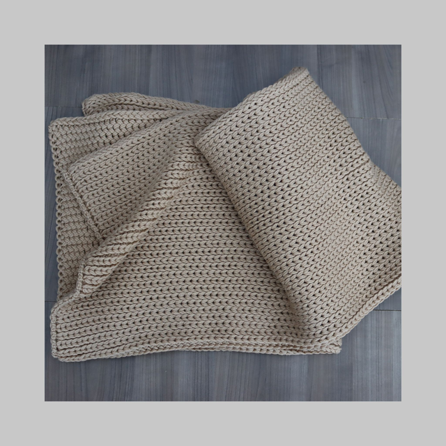 BASIC TRICOT Plaid CM.110X200 col. beige