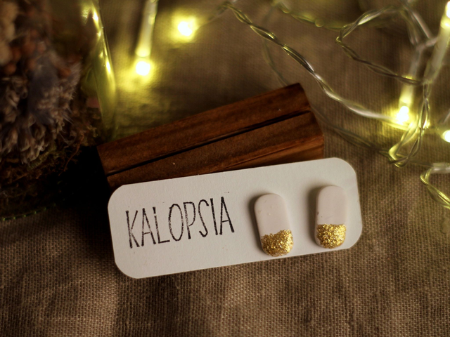 Puces - Blanc et doré