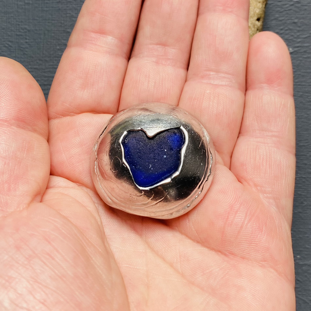 Ashes keepsake Solace Pebble + Sea glass