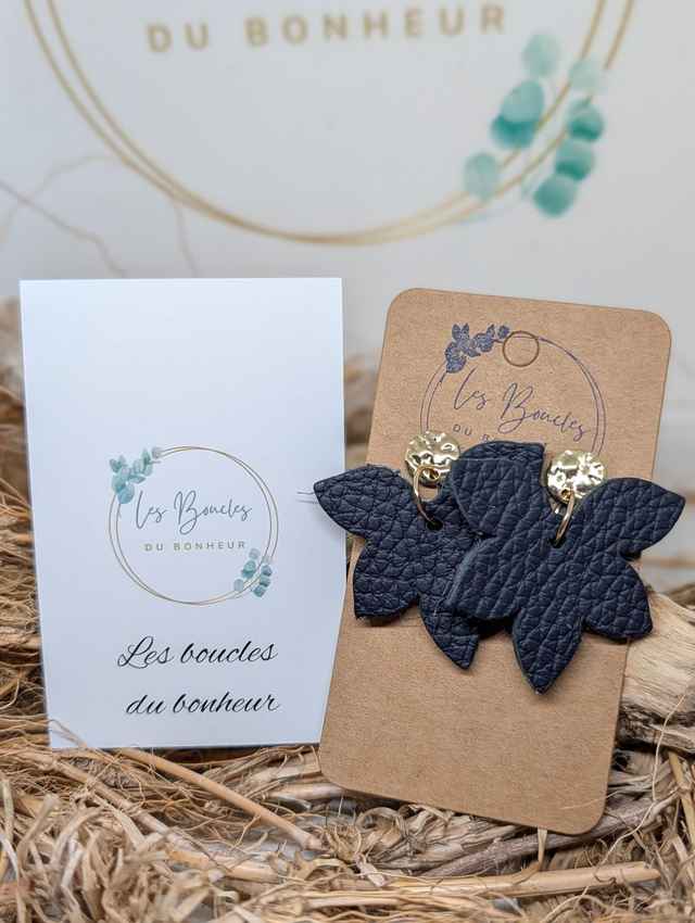 Boucles d'oreilles Sweety bleu marine sw015