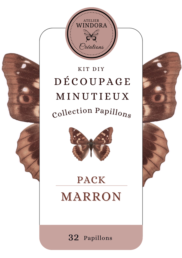 KIT DIY Papillons Marron | Découpe Minutieuse