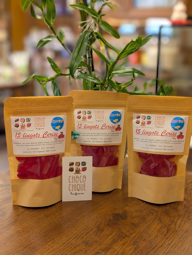 15 Lingots Cerise de Sucre d'Or