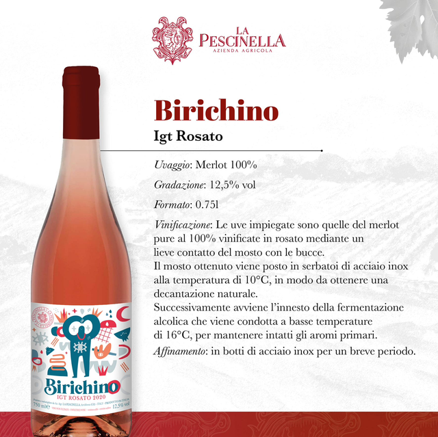 “Birichino” IGT rosato tenuta Pescinella