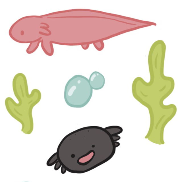 Original Art Deco Stickersheet | Axolotl