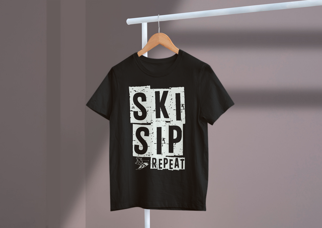 Ski Sip Repeat Ski Lodge Vibes Winter Activities Design. Ski Sip Repeat Ski Lodge Vibes Winteraktivitäten Design