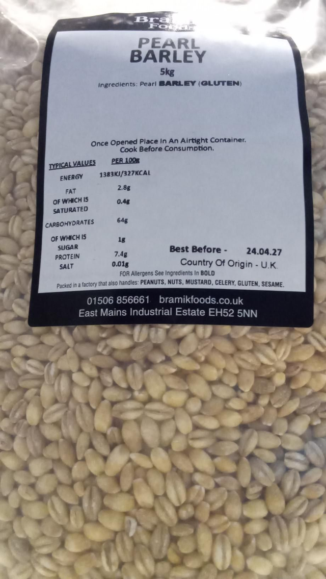 Pearl Barley 500g (gluten)
