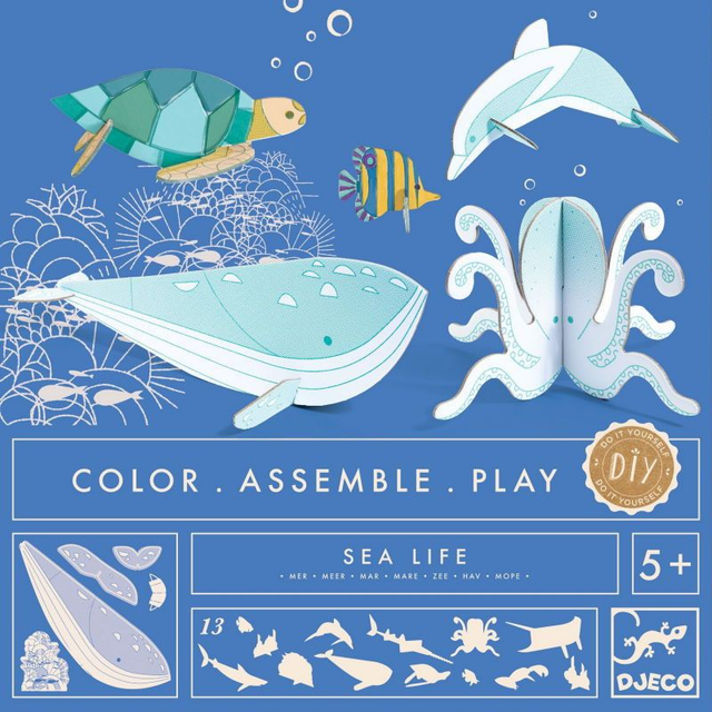 Color. Assemble. Play "Mer" -Djeco