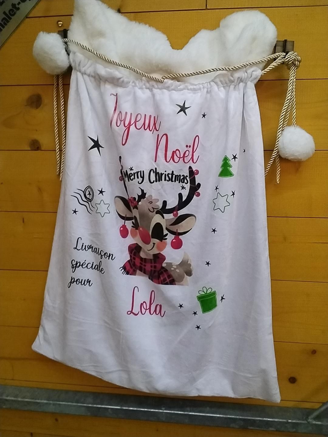 Sac cadeau tissu réutilisable 