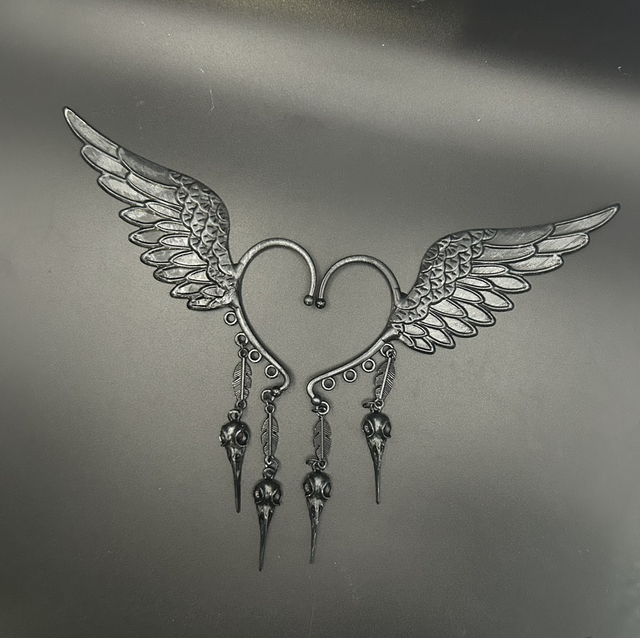 Raven ear cuffs