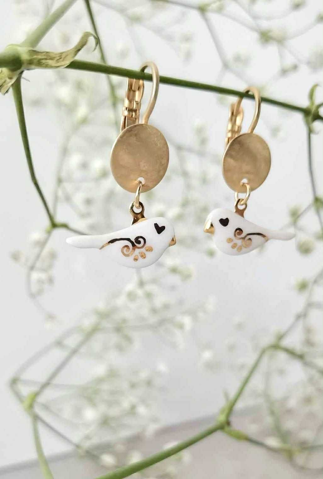 "Passarinhos" Brincos Médios / Medium Earings