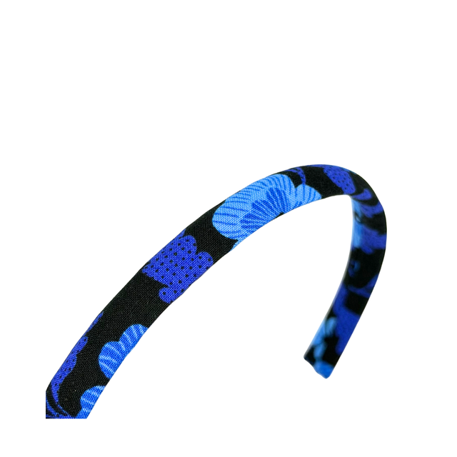 Narrow Alice Band - Blue Violet - Japanese Cotton