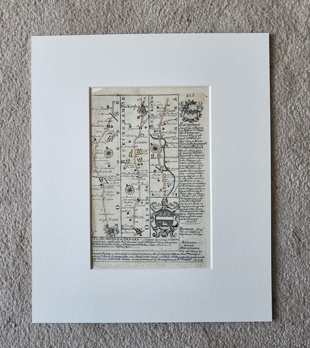 Oxford, Bicester, Buckingham (strip map)
