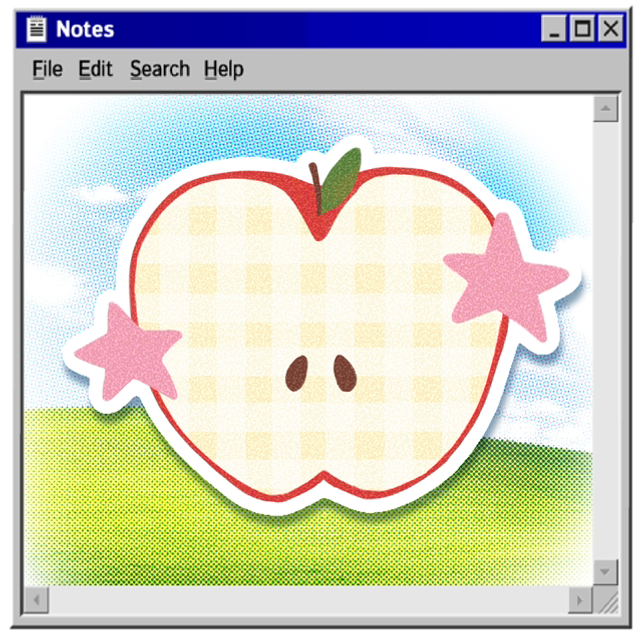 Apple 🍎 glitter textured vinyl sticker 