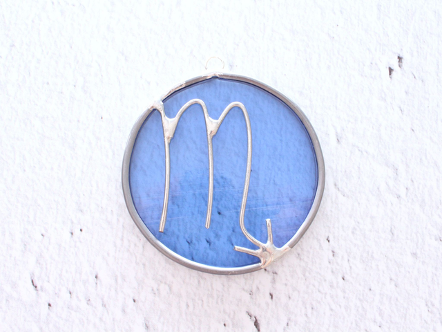 ♏ Suncatcher astro "Scorpion" en vitrail