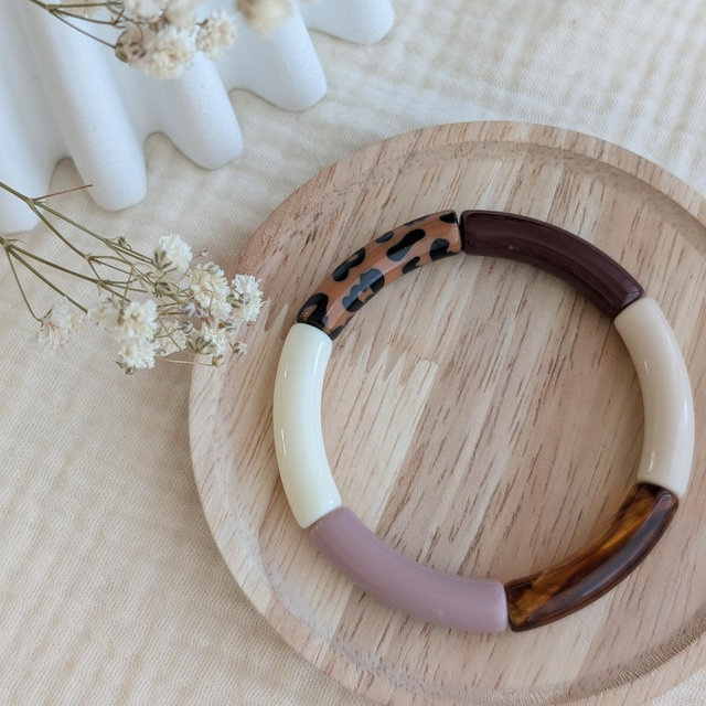 Bracelet Lisa marron léopard
