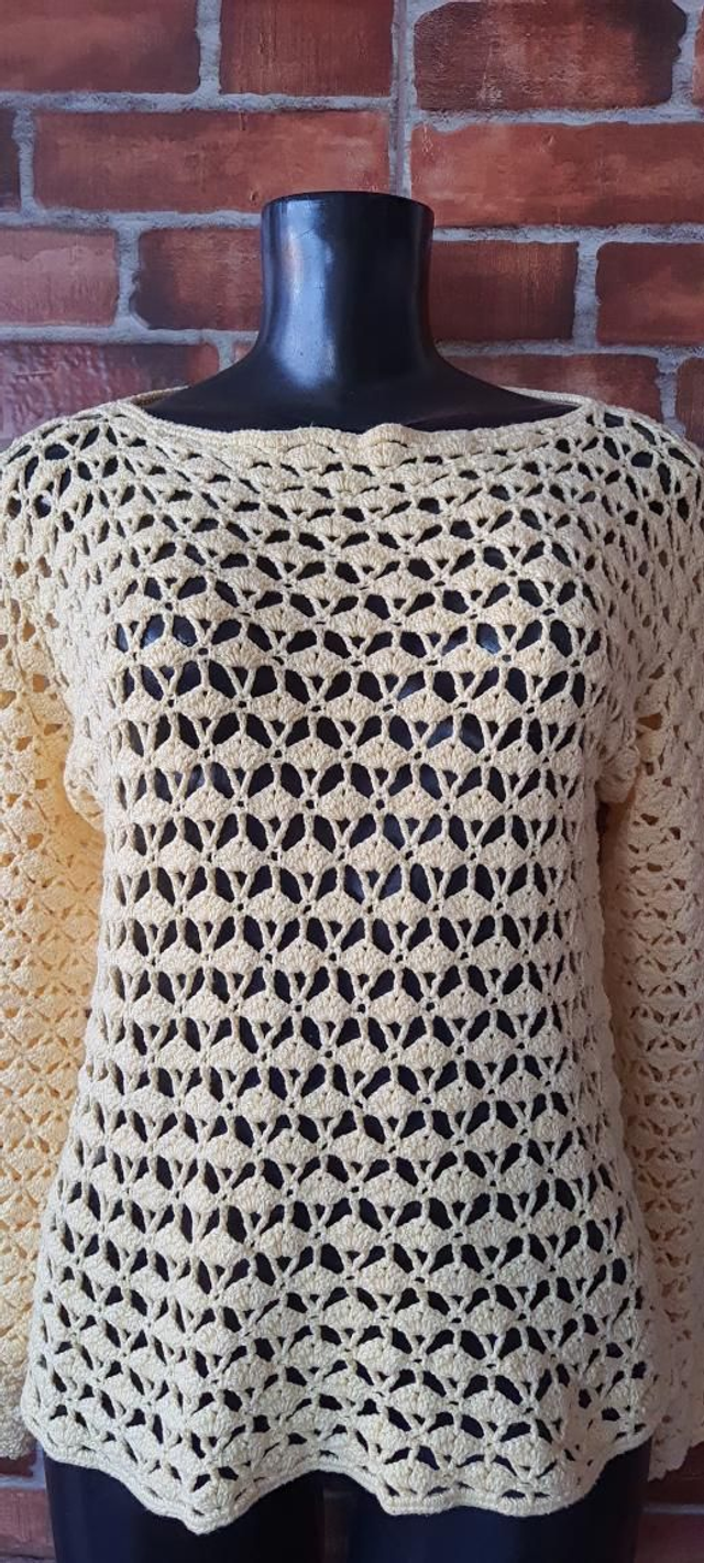 Blusa de Croche Amarelo T/m