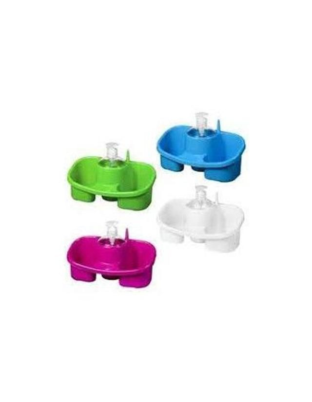 Great Plastic porta spugna con porta sapone azzurro