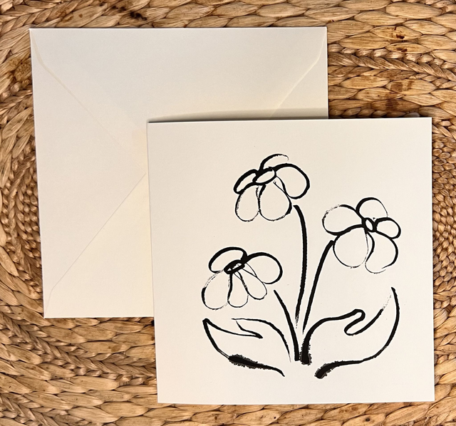 ‘Flowers from me to you’ Greetings card.
