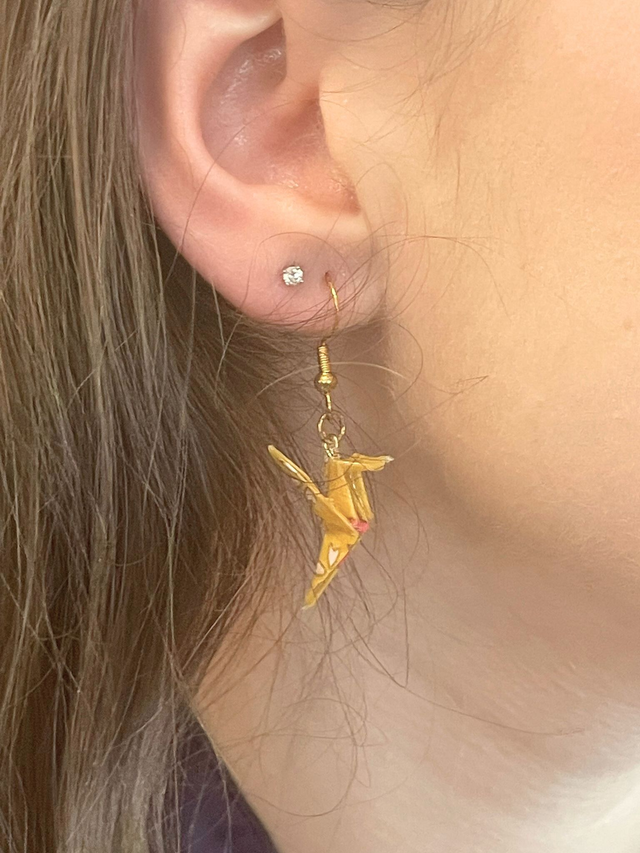 Boucles d'oreilles courtes "Colibri"