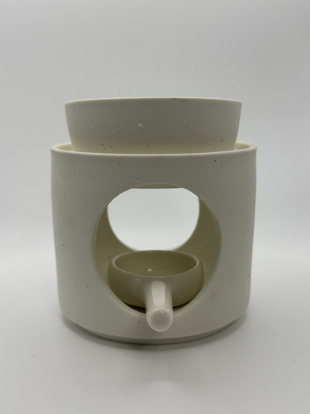 White Unglazed Ceramic Wax Melt Burner