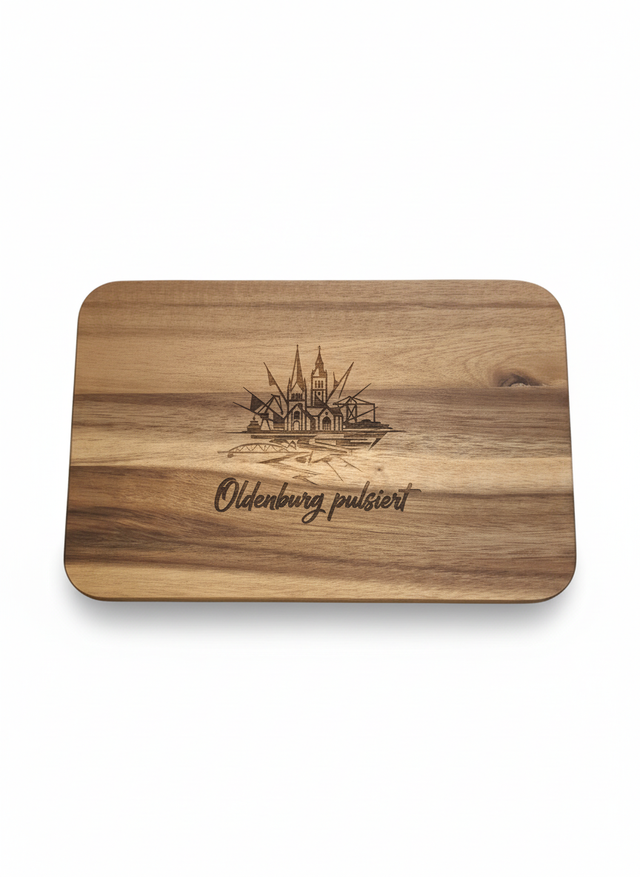 Frühstücksbrettchen, Akazienholz „Oldenburg pulsiert“