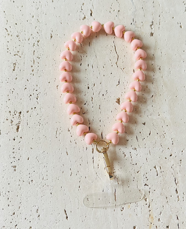 Kleine Hartjes Telefoonkoort licht roze 