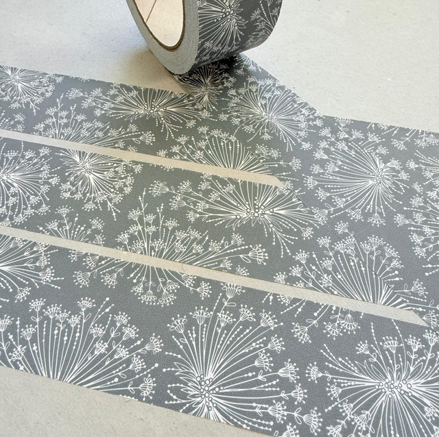 Klebeband 5cm/50m Traumblume grau