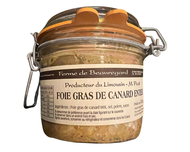 Foie gras entier de canard en bocal