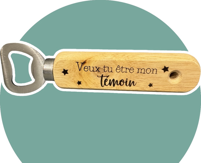 Décapsuleur mariage , demande témoin