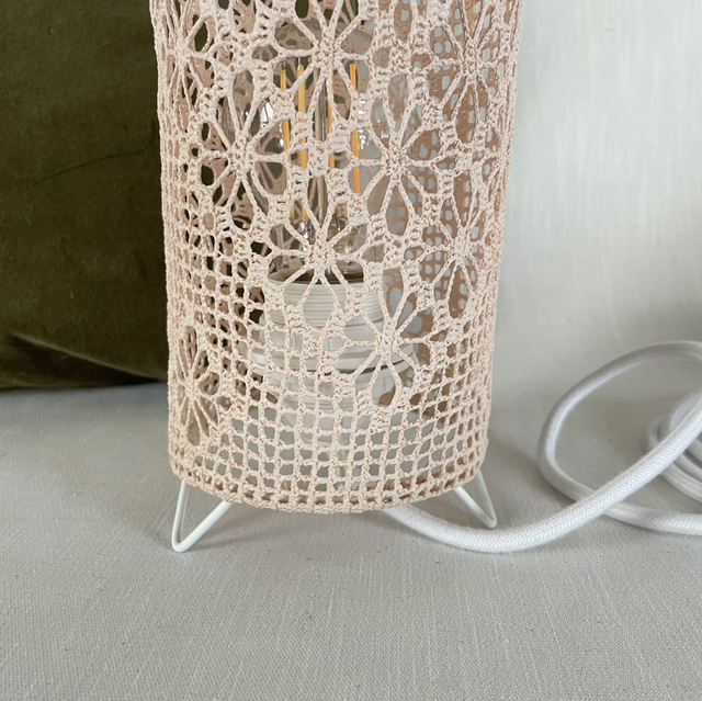 Lampe Bigoudi rose poudre