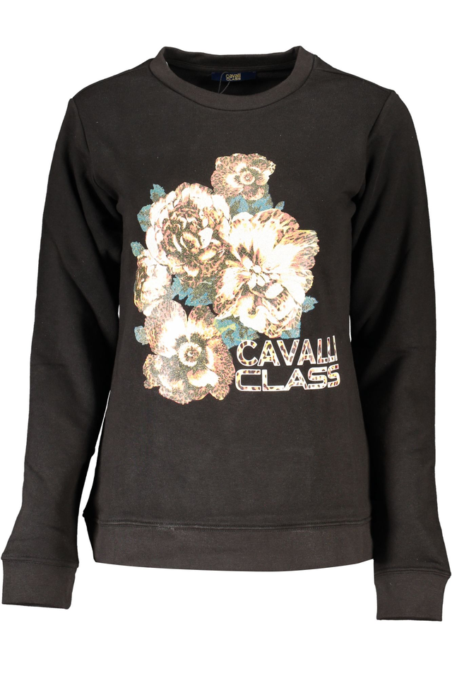 CAVALLI CLASS FELPA SENZA ZIP DONNA NERO