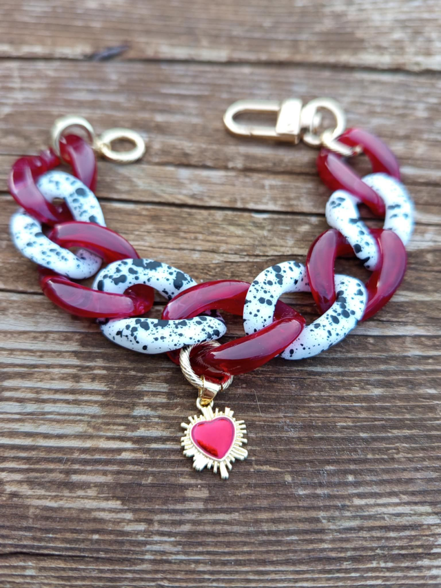 Bracelet gros maillons en acrylique Roshni Gul