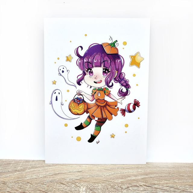 Illustration Carte Postale Halloween