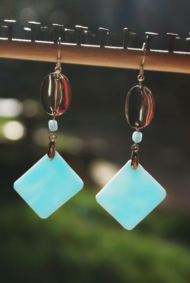  Boucles d'oreilles bleues. Numéro 11