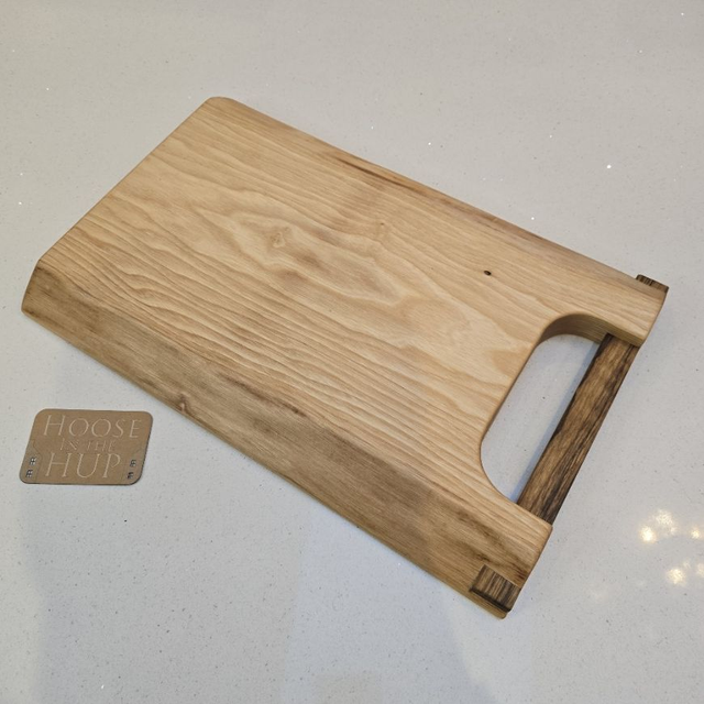 Ash and Black limba cutting board