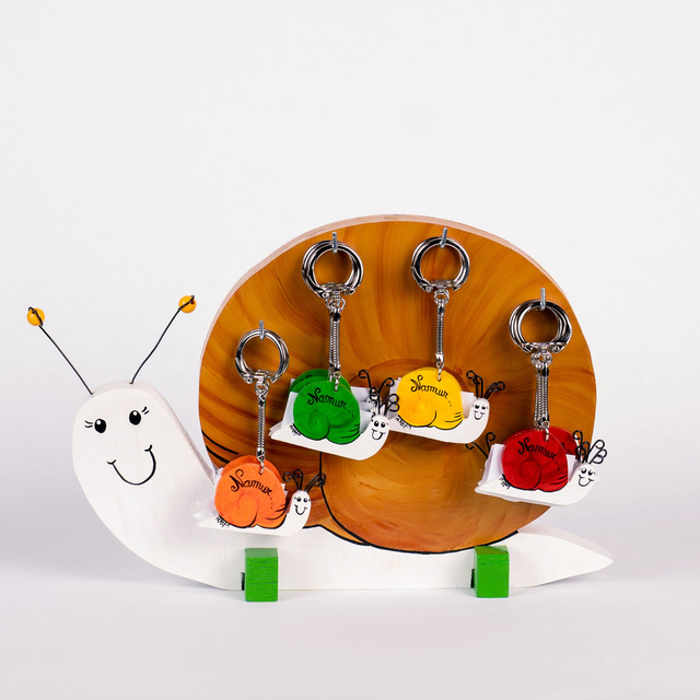 Porte-clé escargot coloré - Plusieurs var.