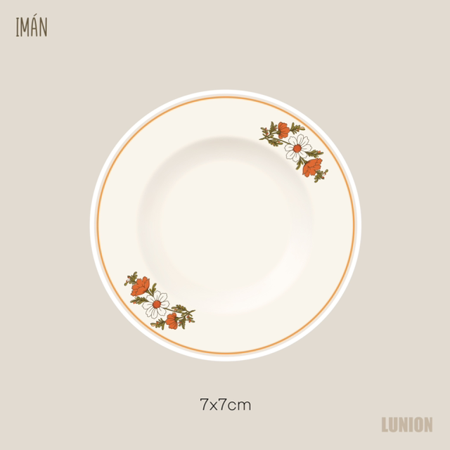 Imán Lozapenco flores naranjas