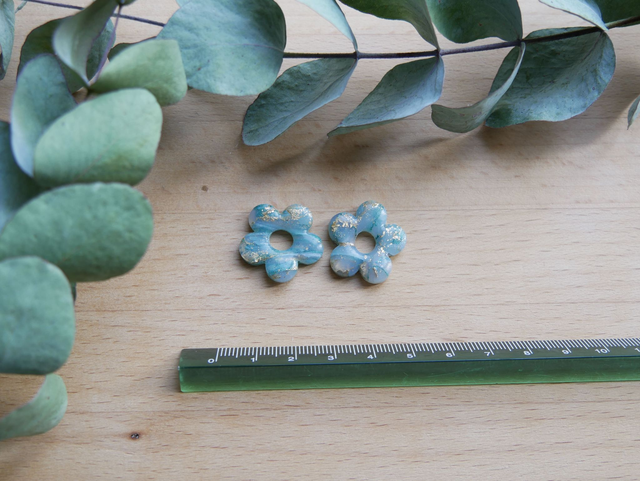 Bloom 5 pétales marbré vert