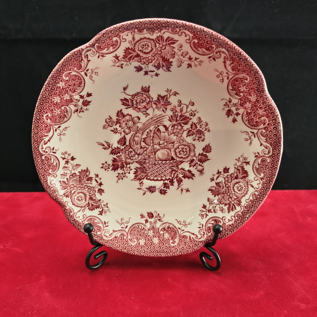 Johnson Bros | Schotel (diameter 14,0 cm | hoogte 2,5 cm) met 'Birds of Paradise' motief in Roze kleur | Vintage