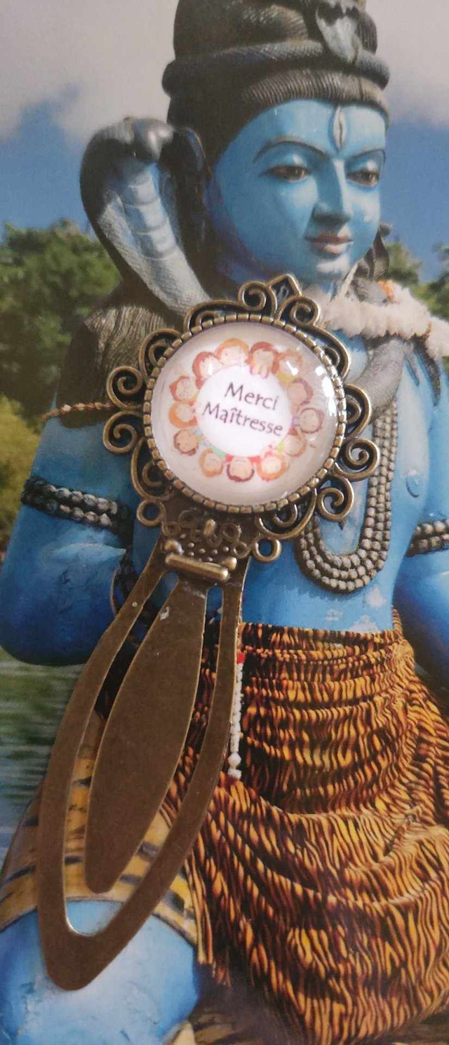 Marque page &quot; Merci Maitresse &quot; rode enfants 