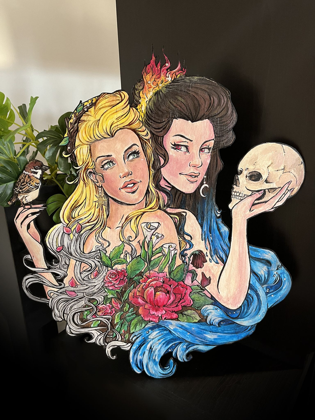 Pin-up sur bois: Aube &amp; Crépuscule