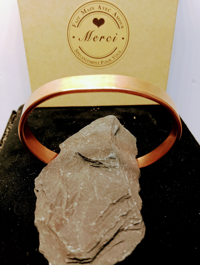 bracelet cuivre pur, lisse fin