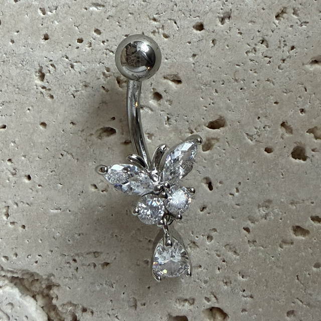 Navelpiercing zilver