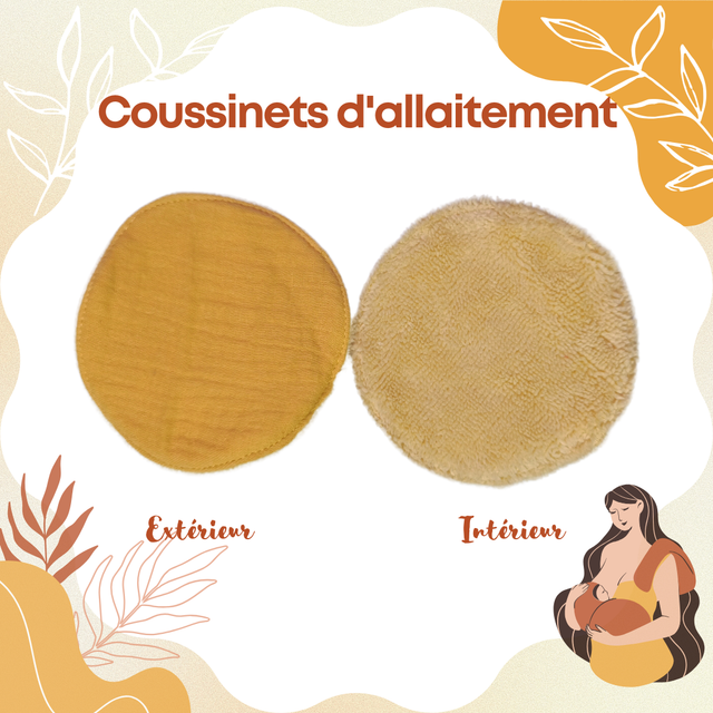 Coussinets d'allaitement Jaune