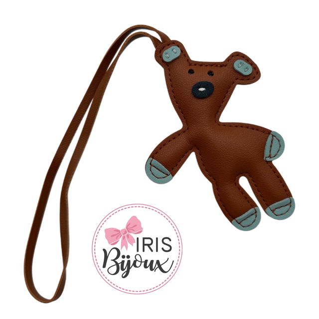 Charm da borsa orsetto marrone e Tiffany 