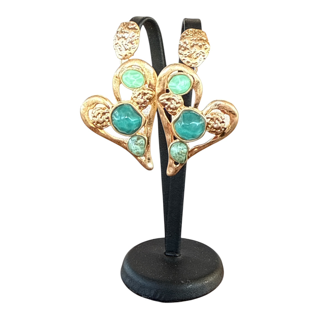 Orecchini cuore e pietre 26CC-25