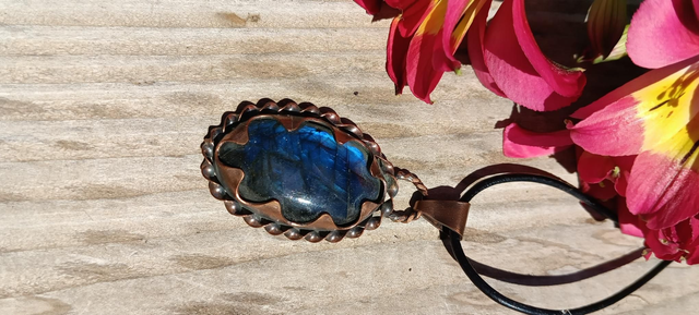 Pendentif labradorite vintage
