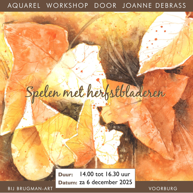06-12-2025 14.00 -16.30 u Aquarel workshop Herfstbladeren bij Brugman-Art