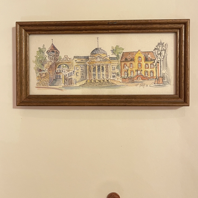 Wiesbaden Kunstwerk Aquarelle signiert